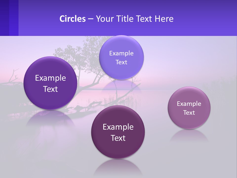 A Tree In The Middle Of A Body Of Water PowerPoint Template