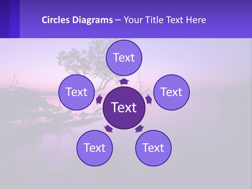 A Tree In The Middle Of A Body Of Water PowerPoint Template