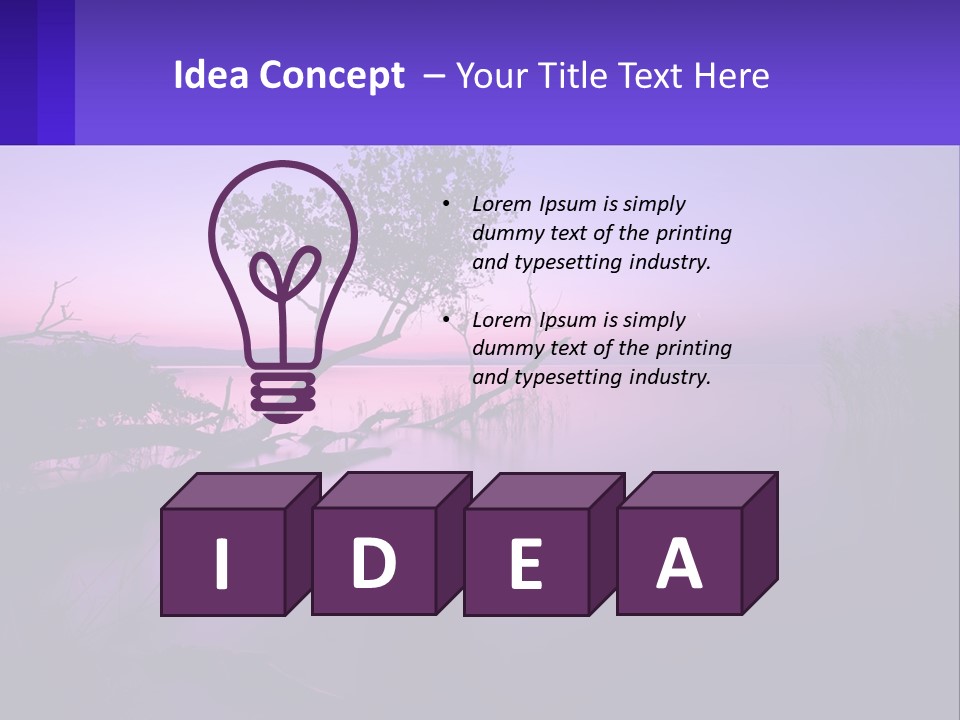 A Tree In The Middle Of A Body Of Water PowerPoint Template