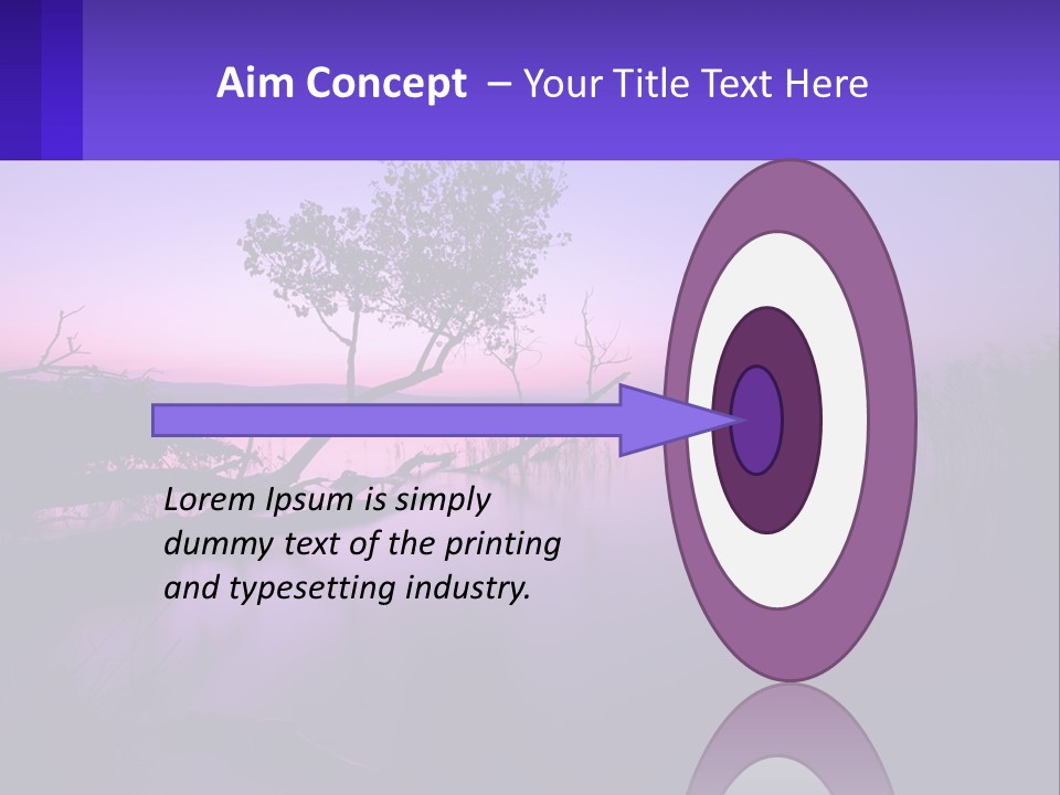 A Tree In The Middle Of A Body Of Water PowerPoint Template