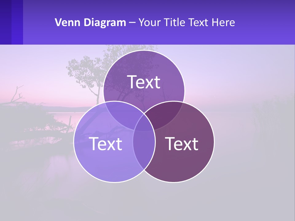 A Tree In The Middle Of A Body Of Water PowerPoint Template