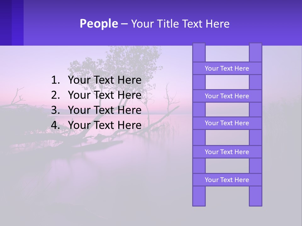 A Tree In The Middle Of A Body Of Water PowerPoint Template