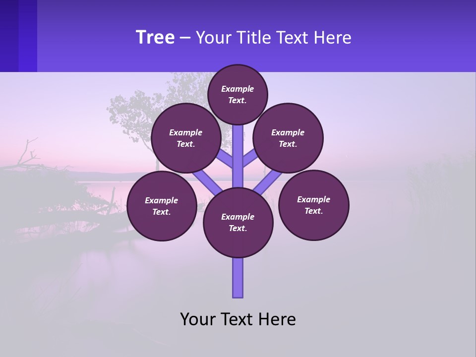 A Tree In The Middle Of A Body Of Water PowerPoint Template