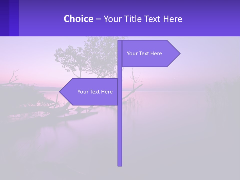 A Tree In The Middle Of A Body Of Water PowerPoint Template