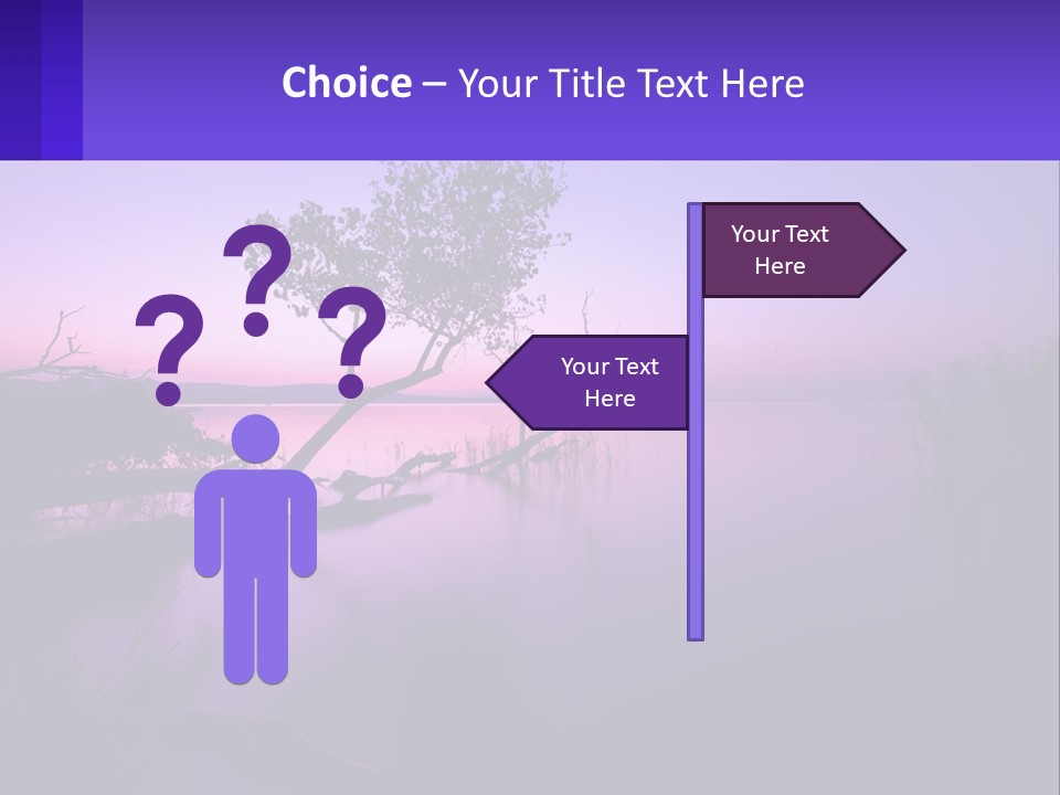 A Tree In The Middle Of A Body Of Water PowerPoint Template