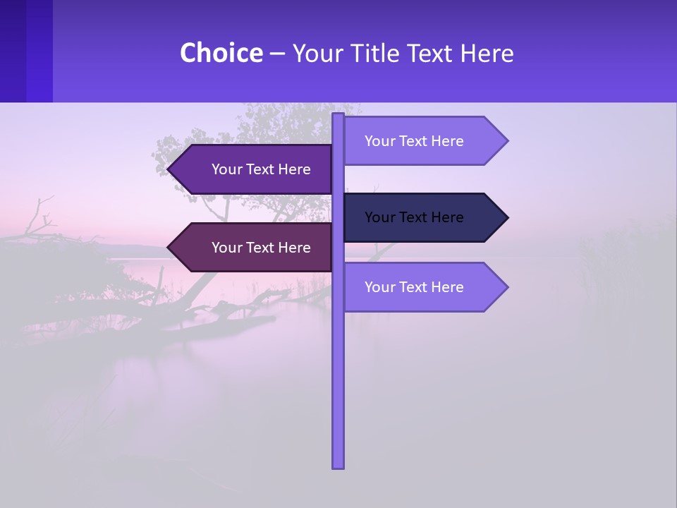 A Tree In The Middle Of A Body Of Water PowerPoint Template
