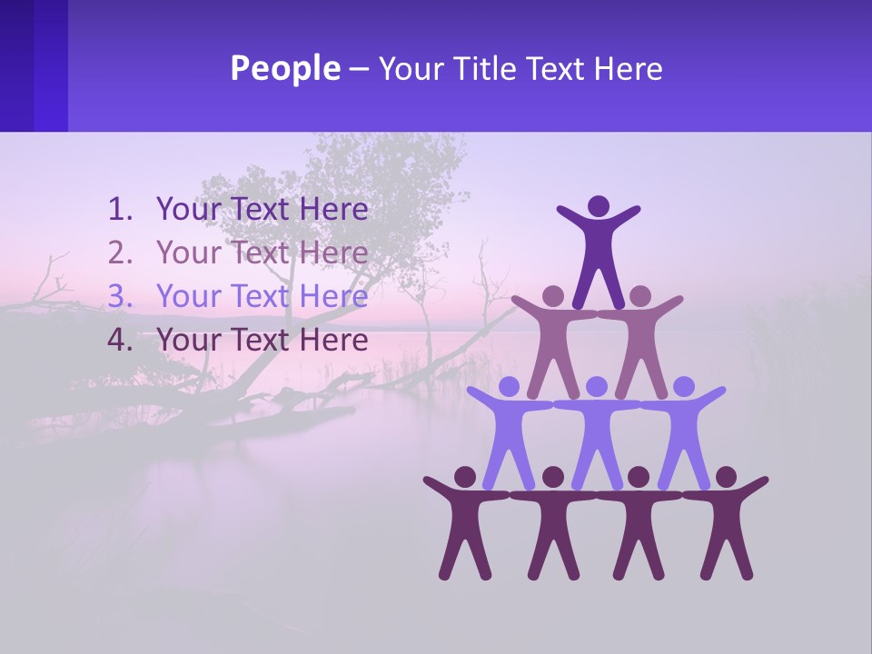 A Tree In The Middle Of A Body Of Water PowerPoint Template