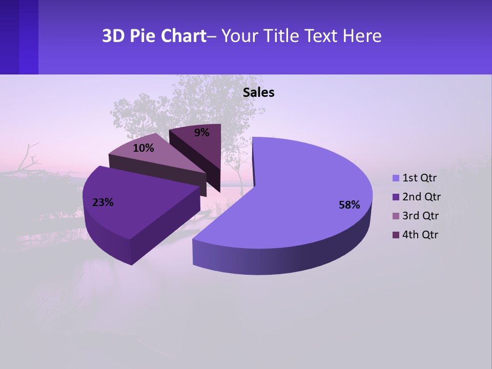 A Tree In The Middle Of A Body Of Water PowerPoint Template