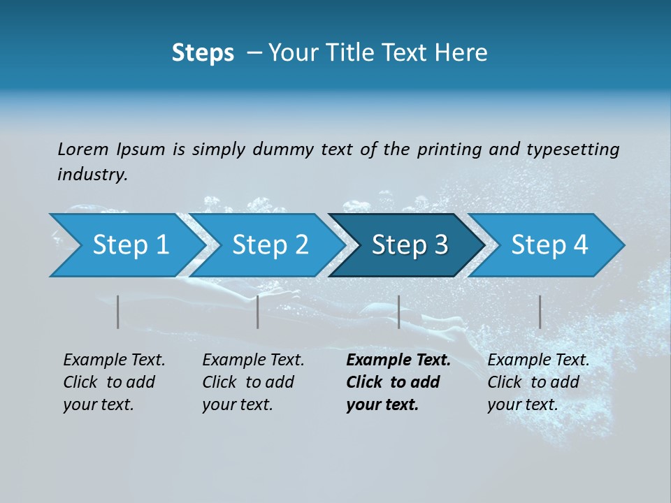 A Man Swimming In The Water Powerpoint Presentation PowerPoint Template