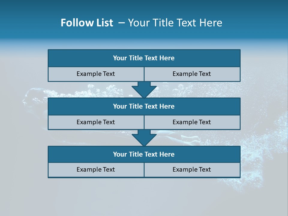 A Man Swimming In The Water Powerpoint Presentation PowerPoint Template