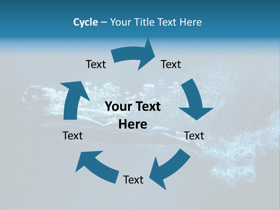 A Man Swimming In The Water Powerpoint Presentation PowerPoint Template