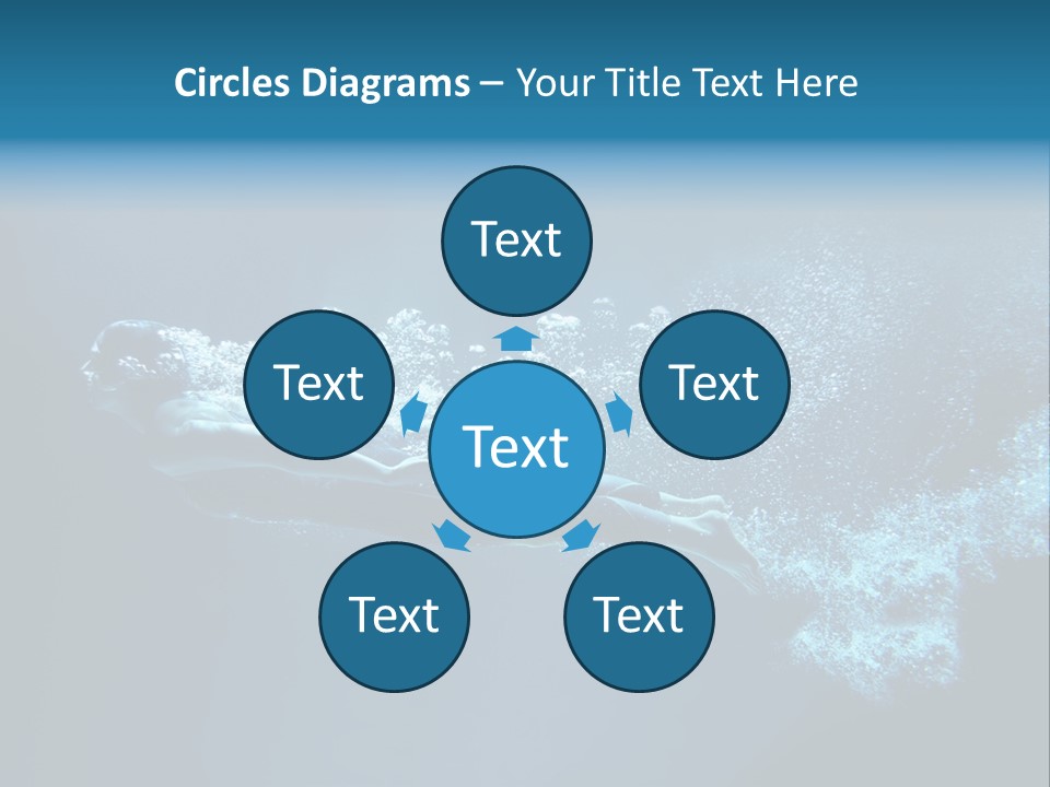 A Man Swimming In The Water Powerpoint Presentation PowerPoint Template