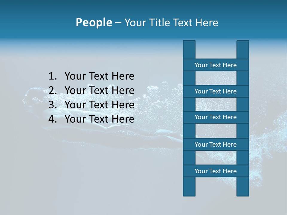 A Man Swimming In The Water Powerpoint Presentation PowerPoint Template