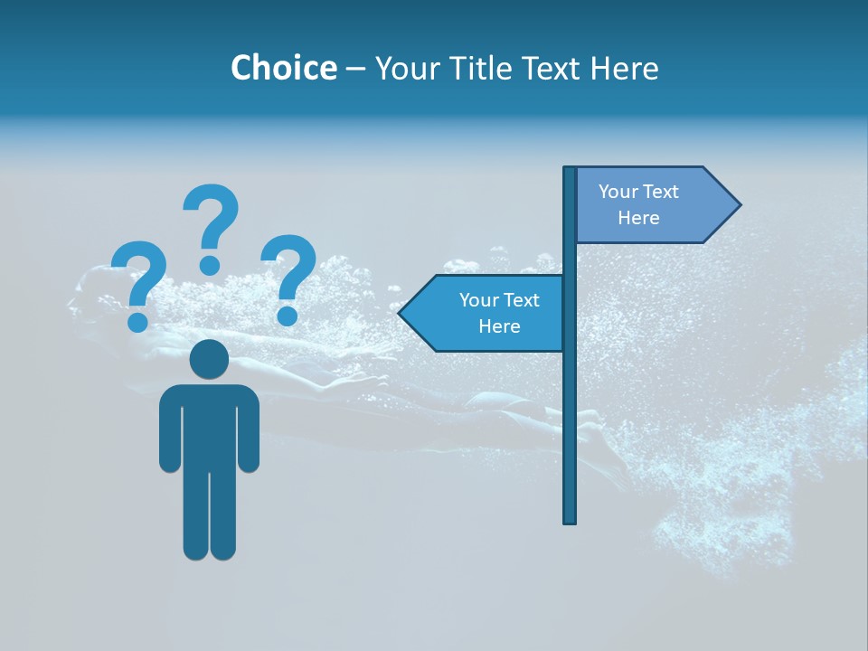 A Man Swimming In The Water Powerpoint Presentation PowerPoint Template