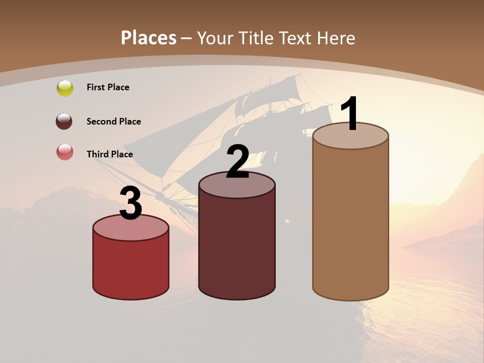 A Sailboat In The Ocean At Sunset Powerpoint Template PowerPoint Template