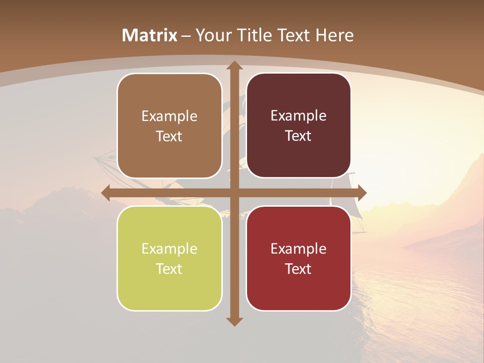 A Sailboat In The Ocean At Sunset Powerpoint Template PowerPoint Template