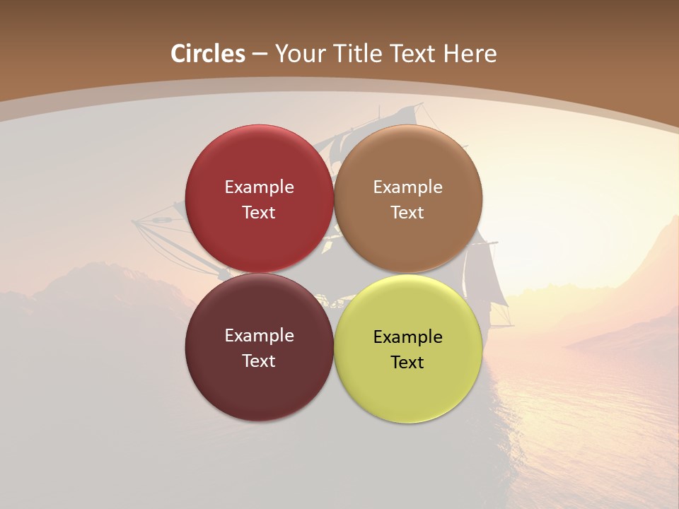 A Sailboat In The Ocean At Sunset Powerpoint Template PowerPoint Template