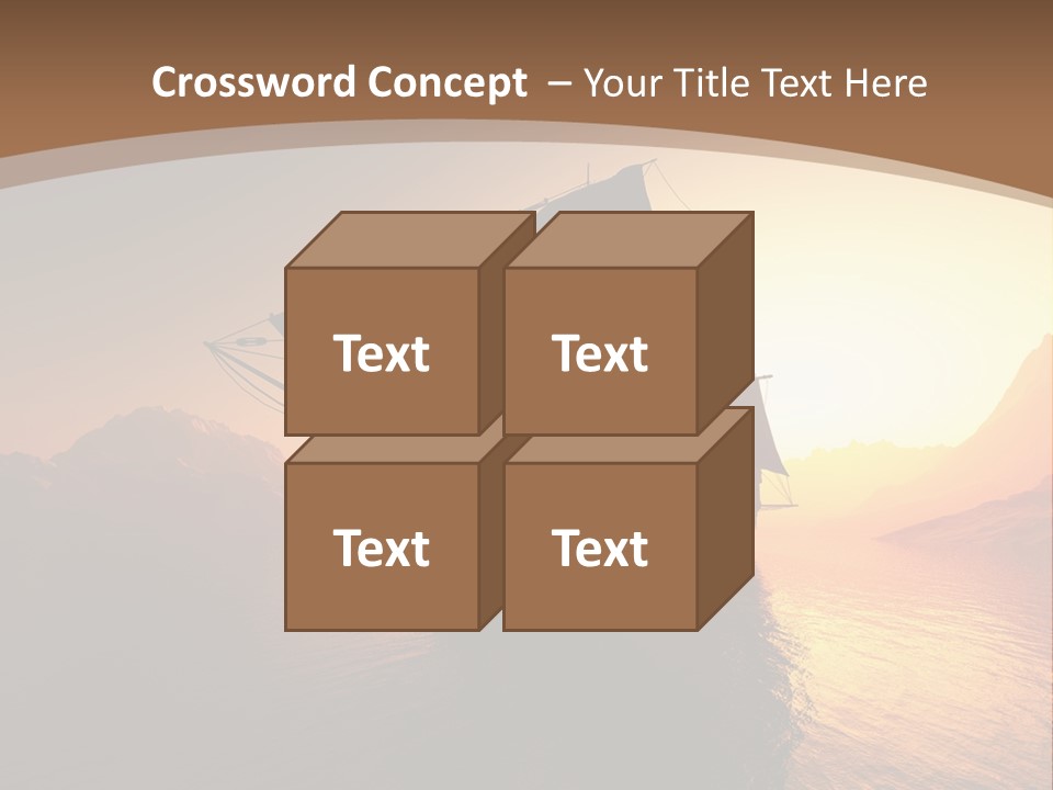 A Sailboat In The Ocean At Sunset Powerpoint Template PowerPoint Template