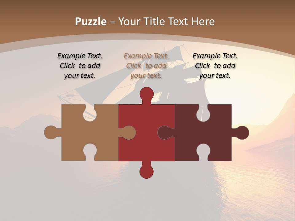 A Sailboat In The Ocean At Sunset Powerpoint Template PowerPoint Template