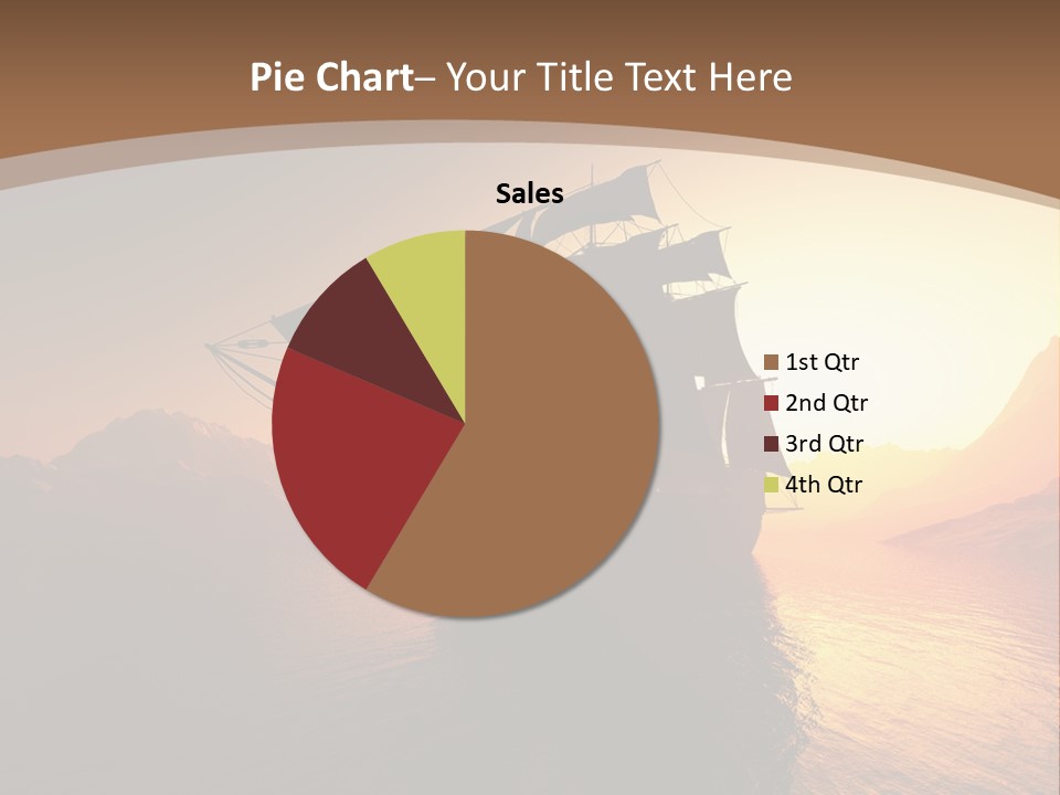 A Sailboat In The Ocean At Sunset Powerpoint Template PowerPoint Template