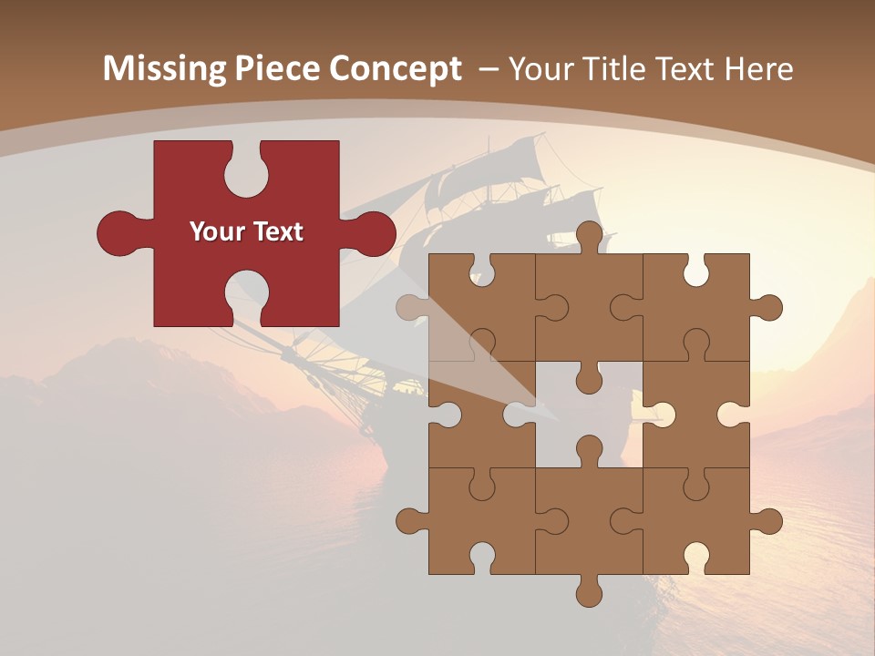 A Sailboat In The Ocean At Sunset Powerpoint Template PowerPoint Template