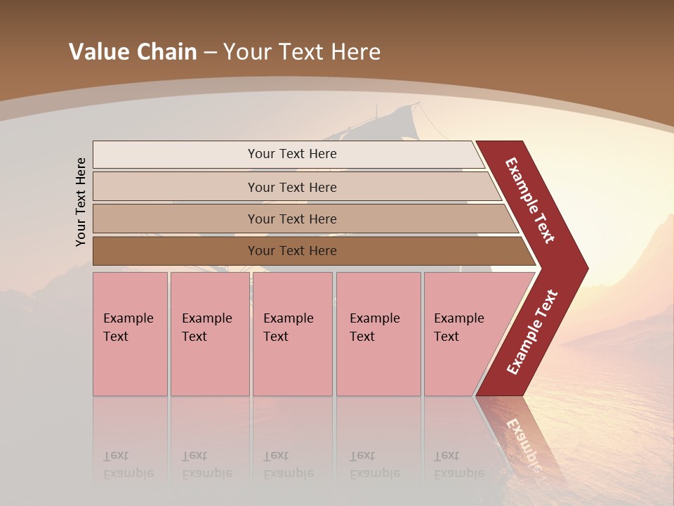 A Sailboat In The Ocean At Sunset Powerpoint Template PowerPoint Template
