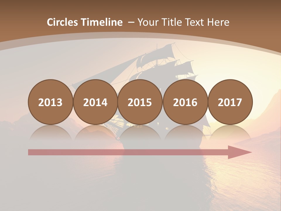 A Sailboat In The Ocean At Sunset Powerpoint Template PowerPoint Template