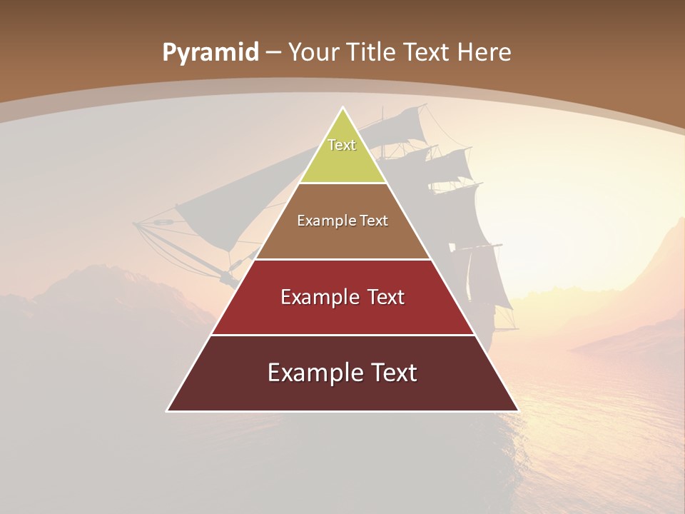 A Sailboat In The Ocean At Sunset Powerpoint Template PowerPoint Template