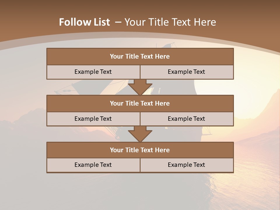 A Sailboat In The Ocean At Sunset Powerpoint Template PowerPoint Template