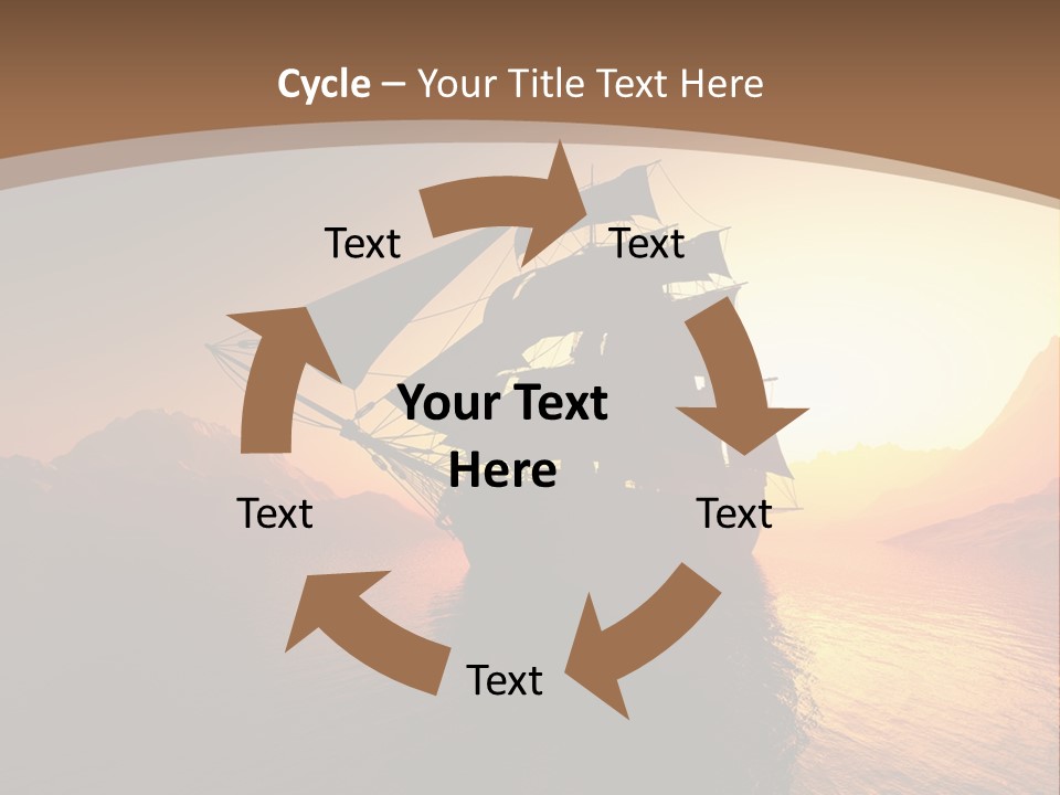 A Sailboat In The Ocean At Sunset Powerpoint Template PowerPoint Template