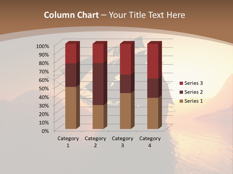 A Sailboat In The Ocean At Sunset Powerpoint Template PowerPoint Template
