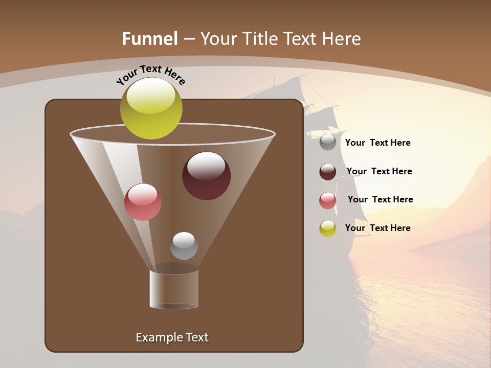 A Sailboat In The Ocean At Sunset Powerpoint Template PowerPoint Template