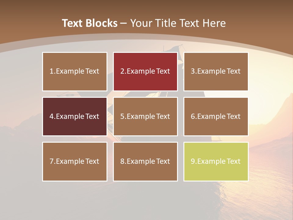 A Sailboat In The Ocean At Sunset Powerpoint Template PowerPoint Template