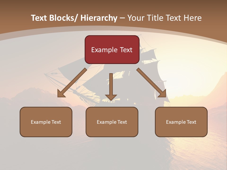 A Sailboat In The Ocean At Sunset Powerpoint Template PowerPoint Template