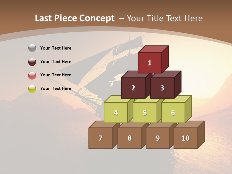 A Sailboat In The Ocean At Sunset Powerpoint Template PowerPoint Template