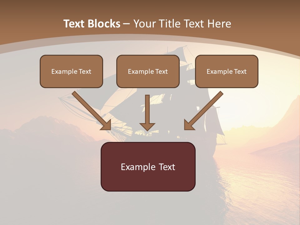 A Sailboat In The Ocean At Sunset Powerpoint Template PowerPoint Template