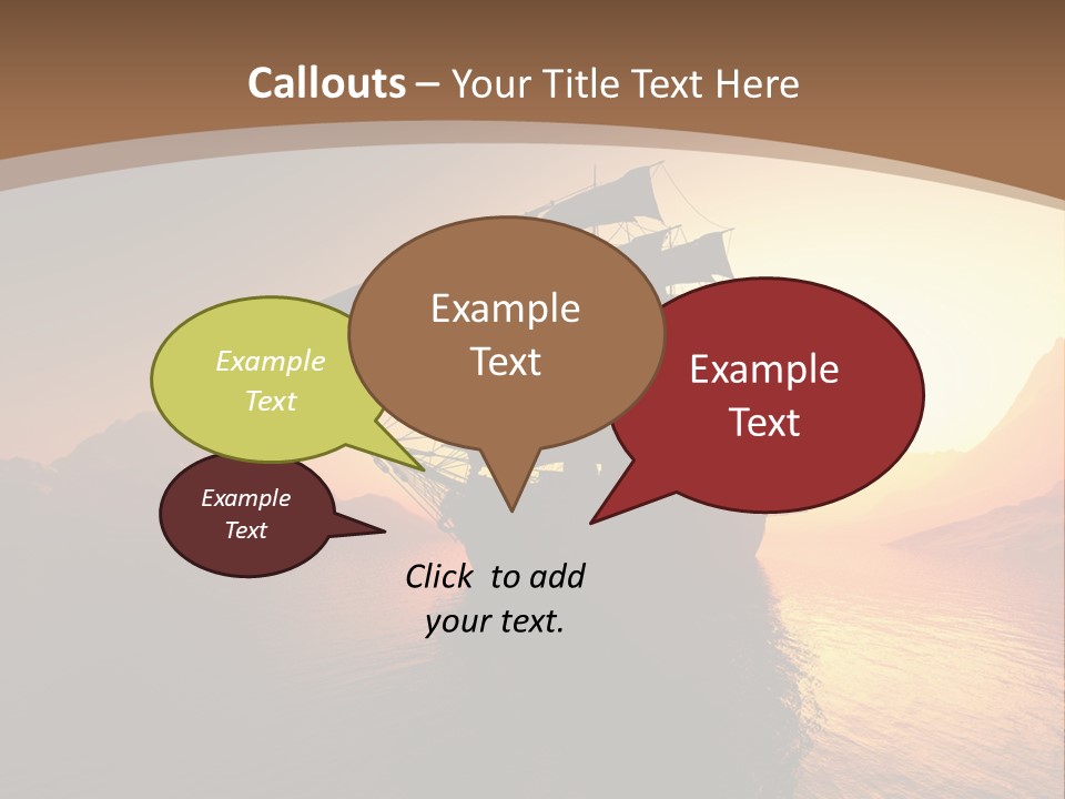 A Sailboat In The Ocean At Sunset Powerpoint Template PowerPoint Template