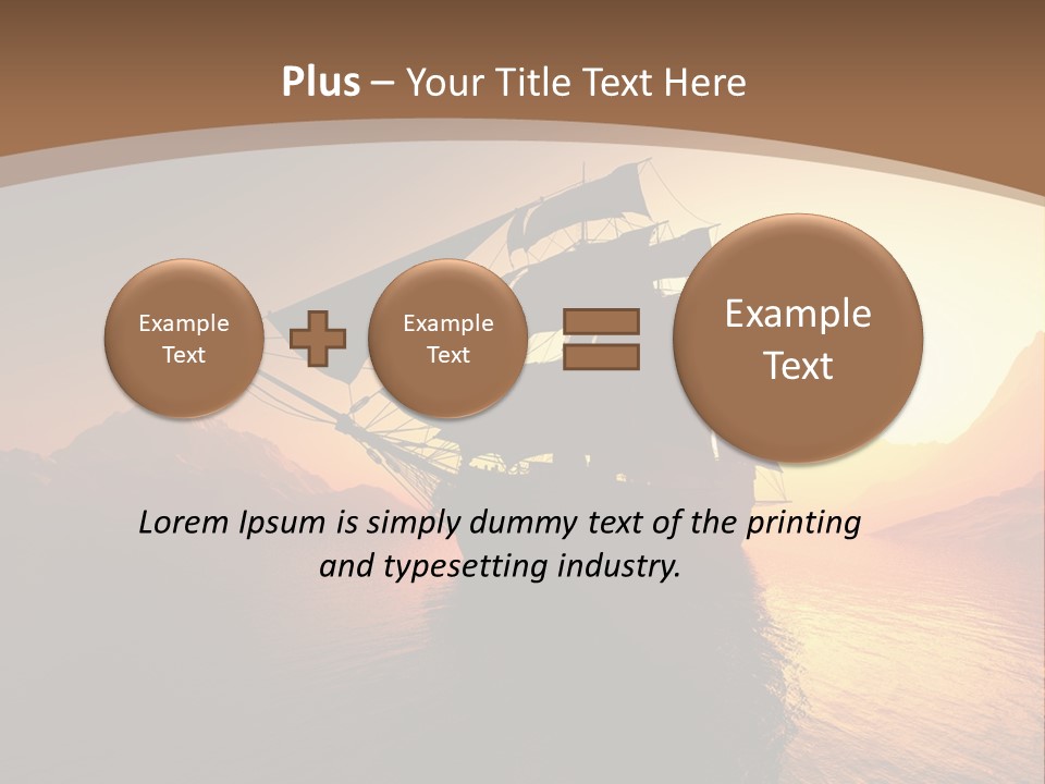 A Sailboat In The Ocean At Sunset Powerpoint Template PowerPoint Template