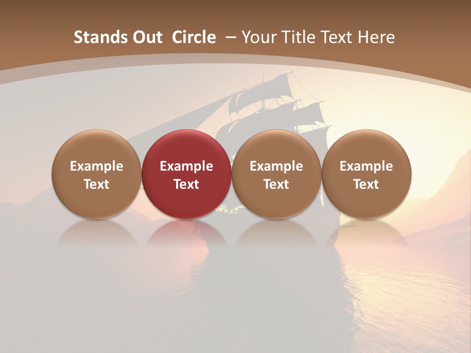 A Sailboat In The Ocean At Sunset Powerpoint Template PowerPoint Template