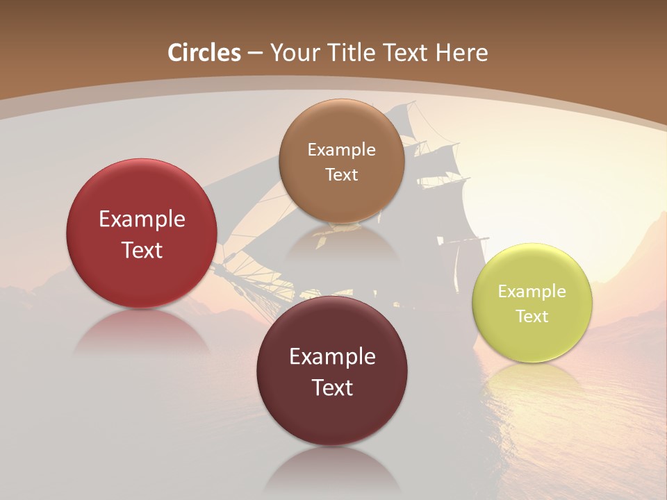 A Sailboat In The Ocean At Sunset Powerpoint Template PowerPoint Template