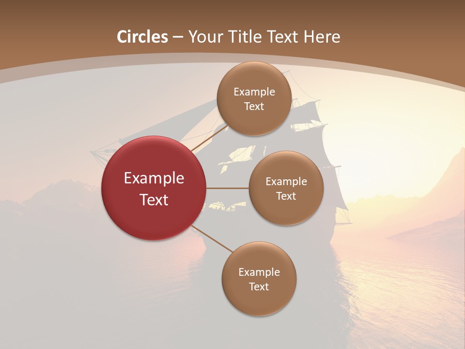 A Sailboat In The Ocean At Sunset Powerpoint Template PowerPoint Template