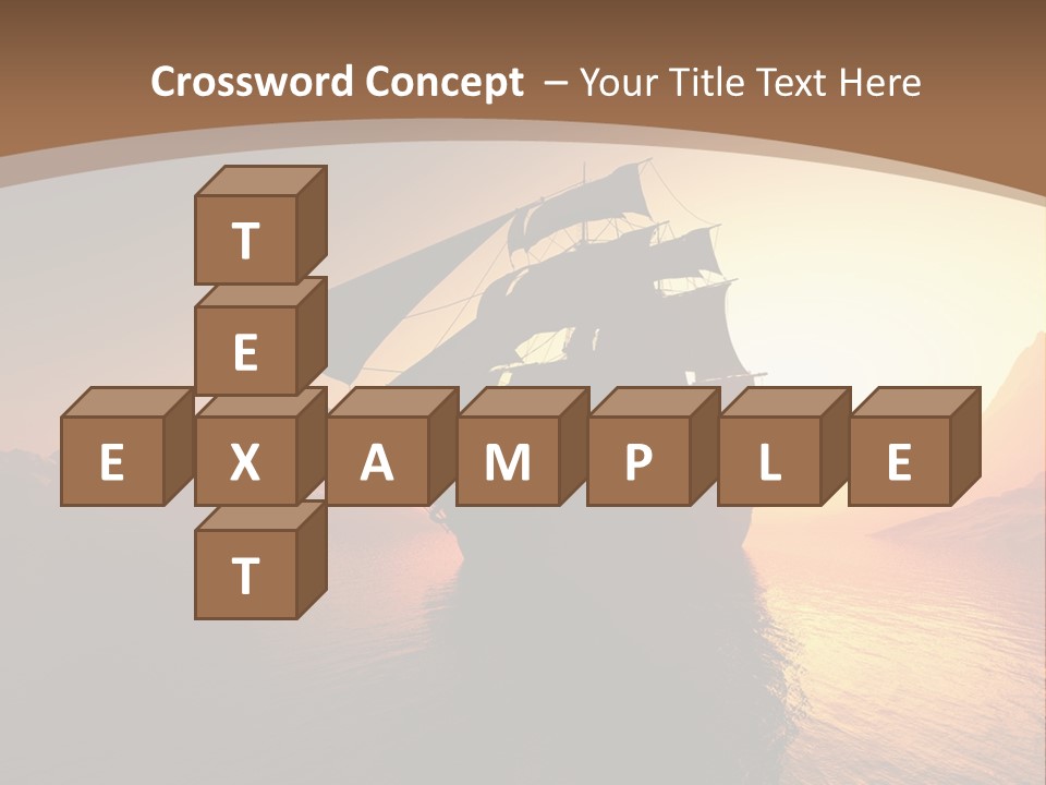 A Sailboat In The Ocean At Sunset Powerpoint Template PowerPoint Template