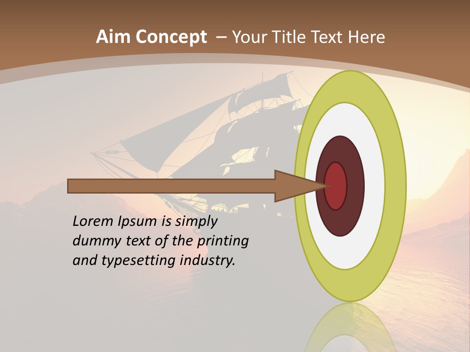 A Sailboat In The Ocean At Sunset Powerpoint Template PowerPoint Template