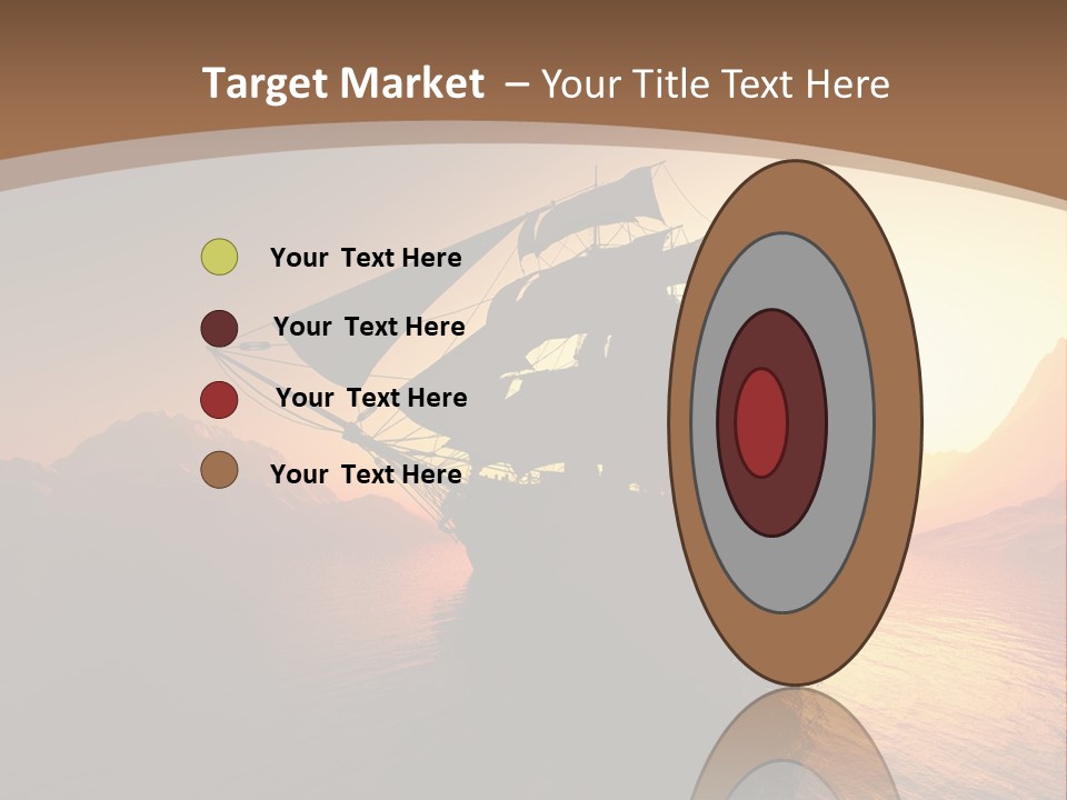 A Sailboat In The Ocean At Sunset Powerpoint Template PowerPoint Template