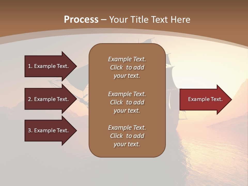 A Sailboat In The Ocean At Sunset Powerpoint Template PowerPoint Template