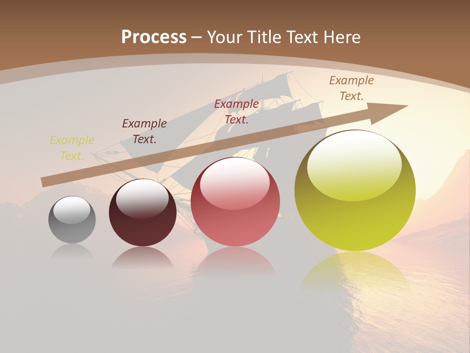 A Sailboat In The Ocean At Sunset Powerpoint Template PowerPoint Template