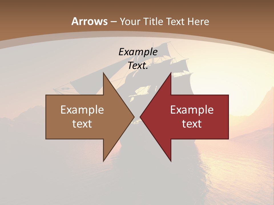 A Sailboat In The Ocean At Sunset Powerpoint Template PowerPoint Template