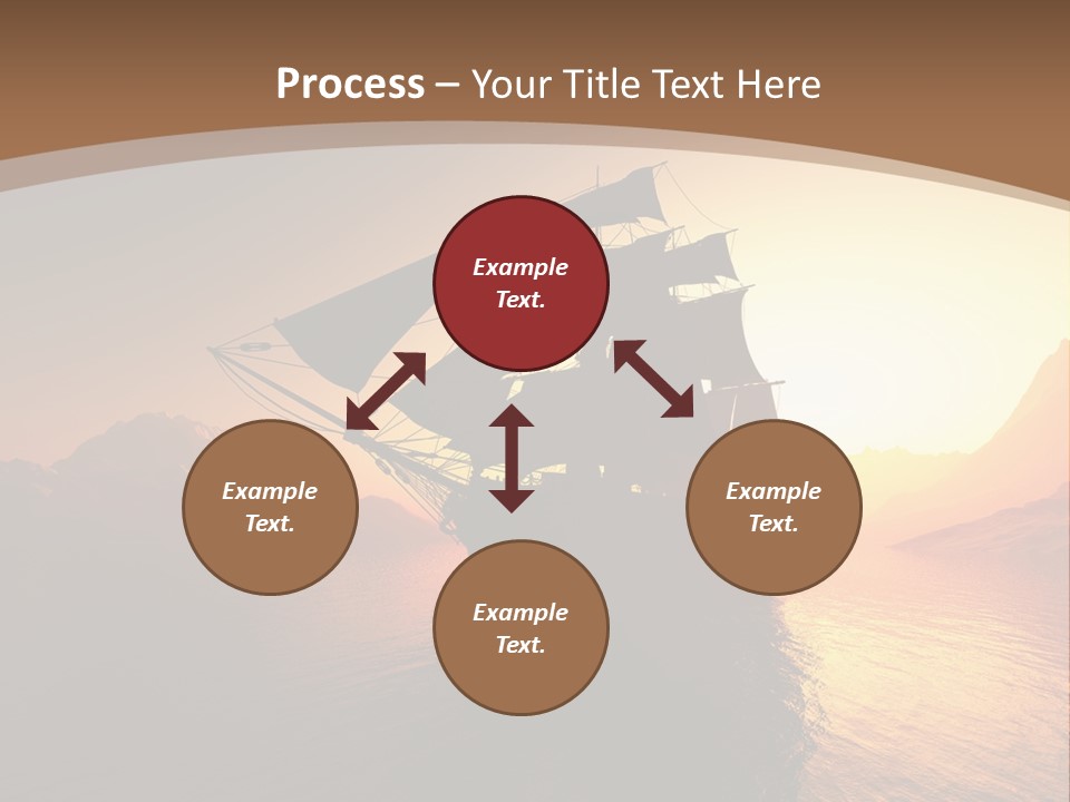 A Sailboat In The Ocean At Sunset Powerpoint Template PowerPoint Template