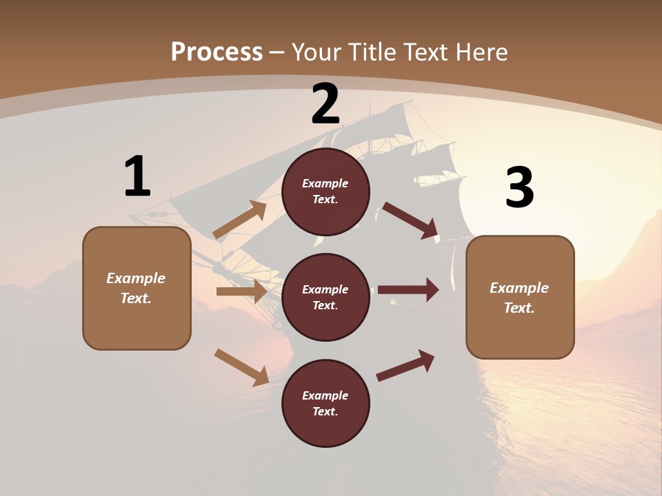 A Sailboat In The Ocean At Sunset Powerpoint Template PowerPoint Template