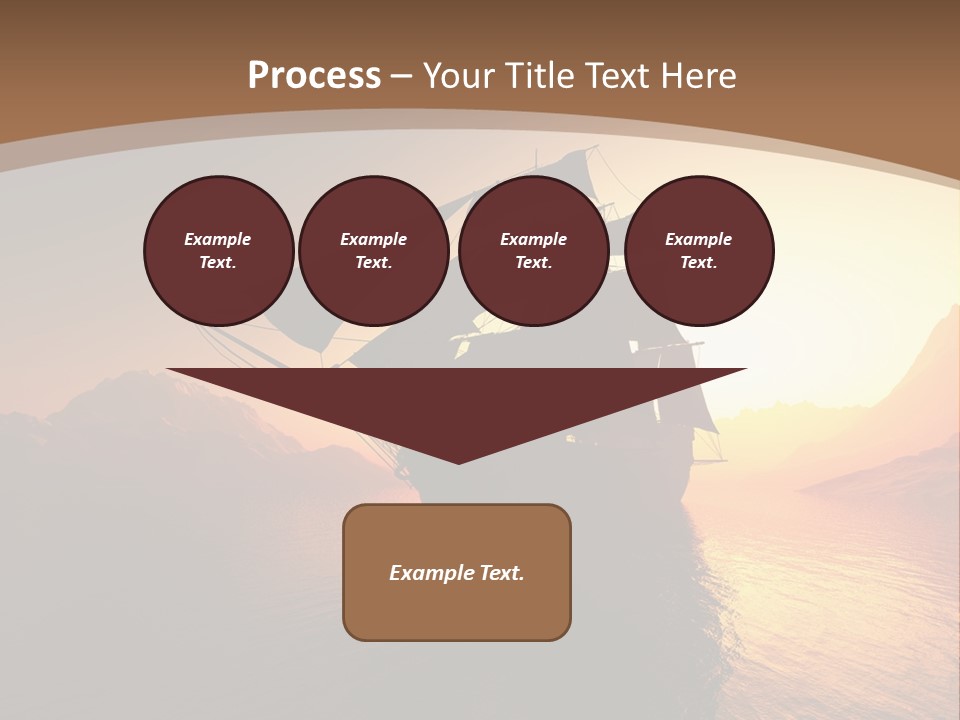 A Sailboat In The Ocean At Sunset Powerpoint Template PowerPoint Template